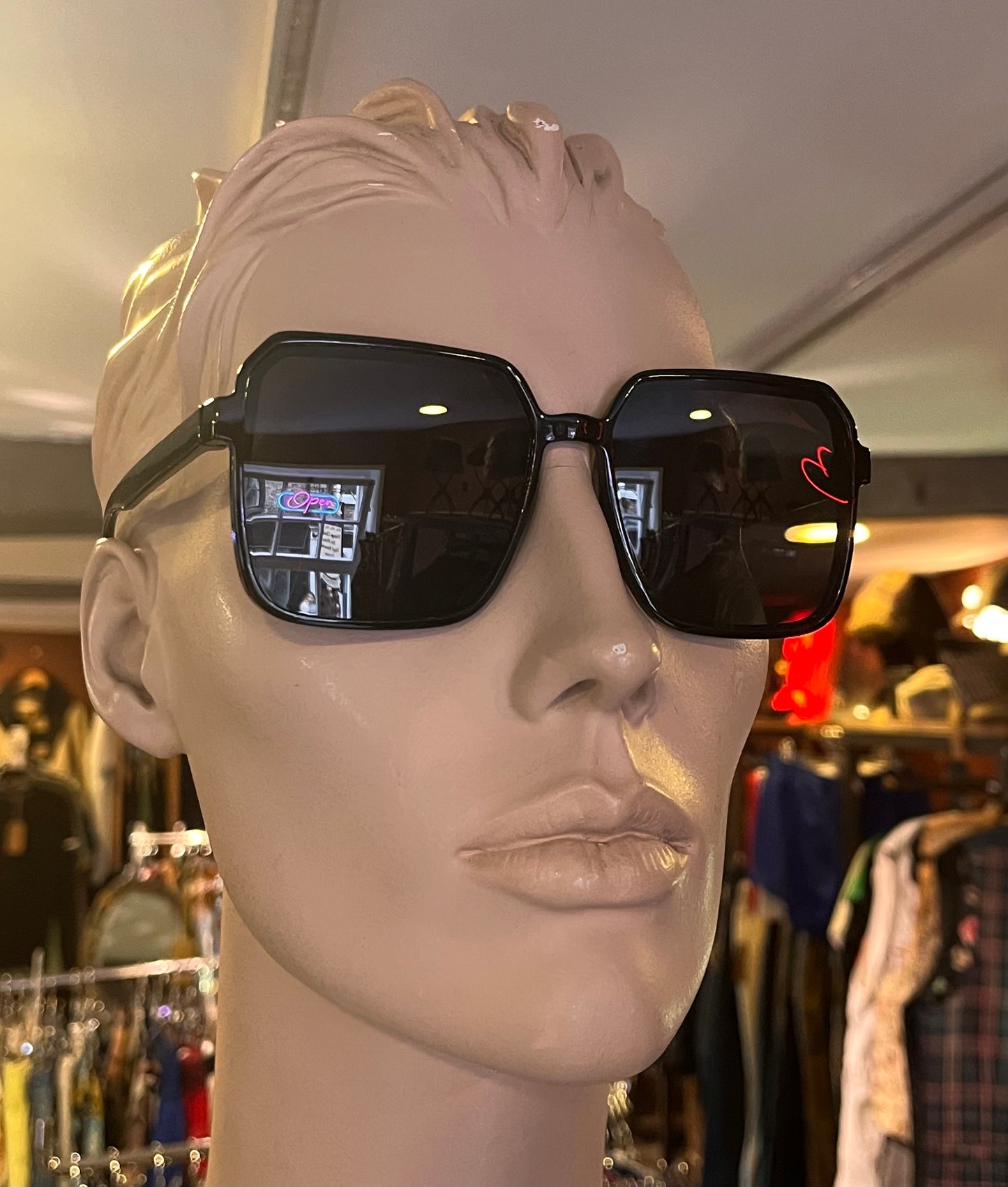 Classic square black sunglasses