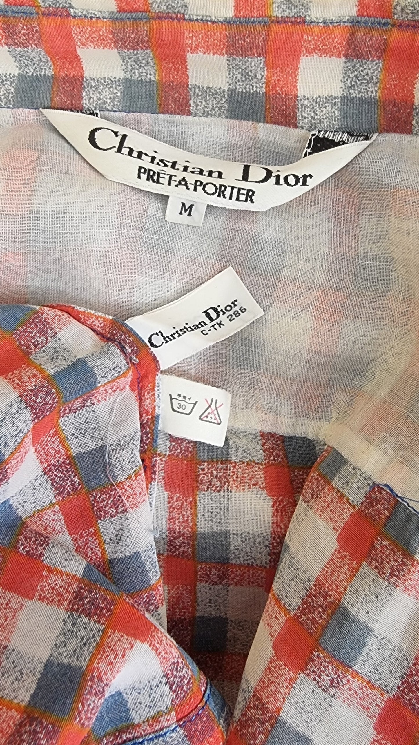 Christian Dior Check Shirt