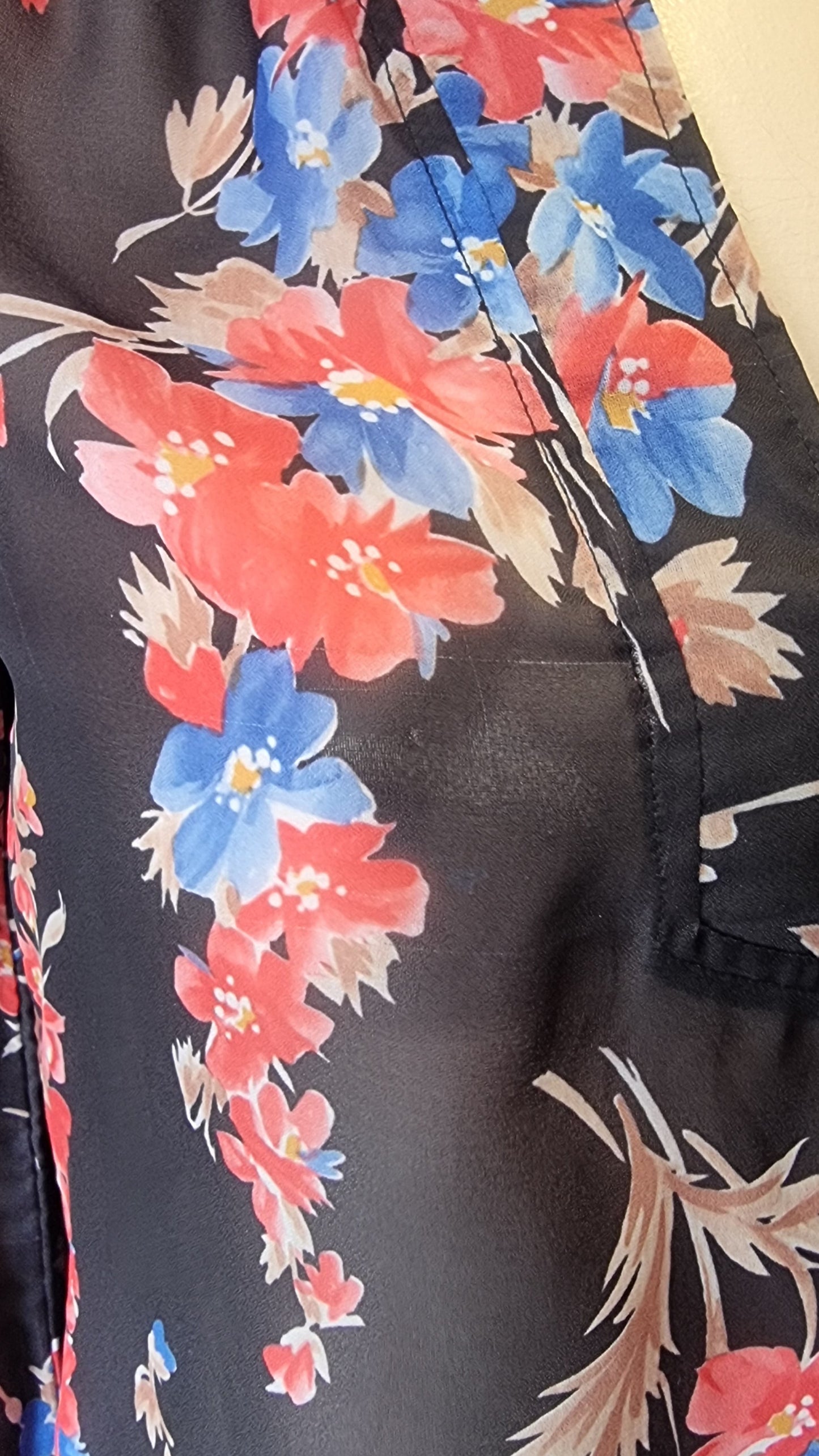 1970's Sheer Floral Blouse