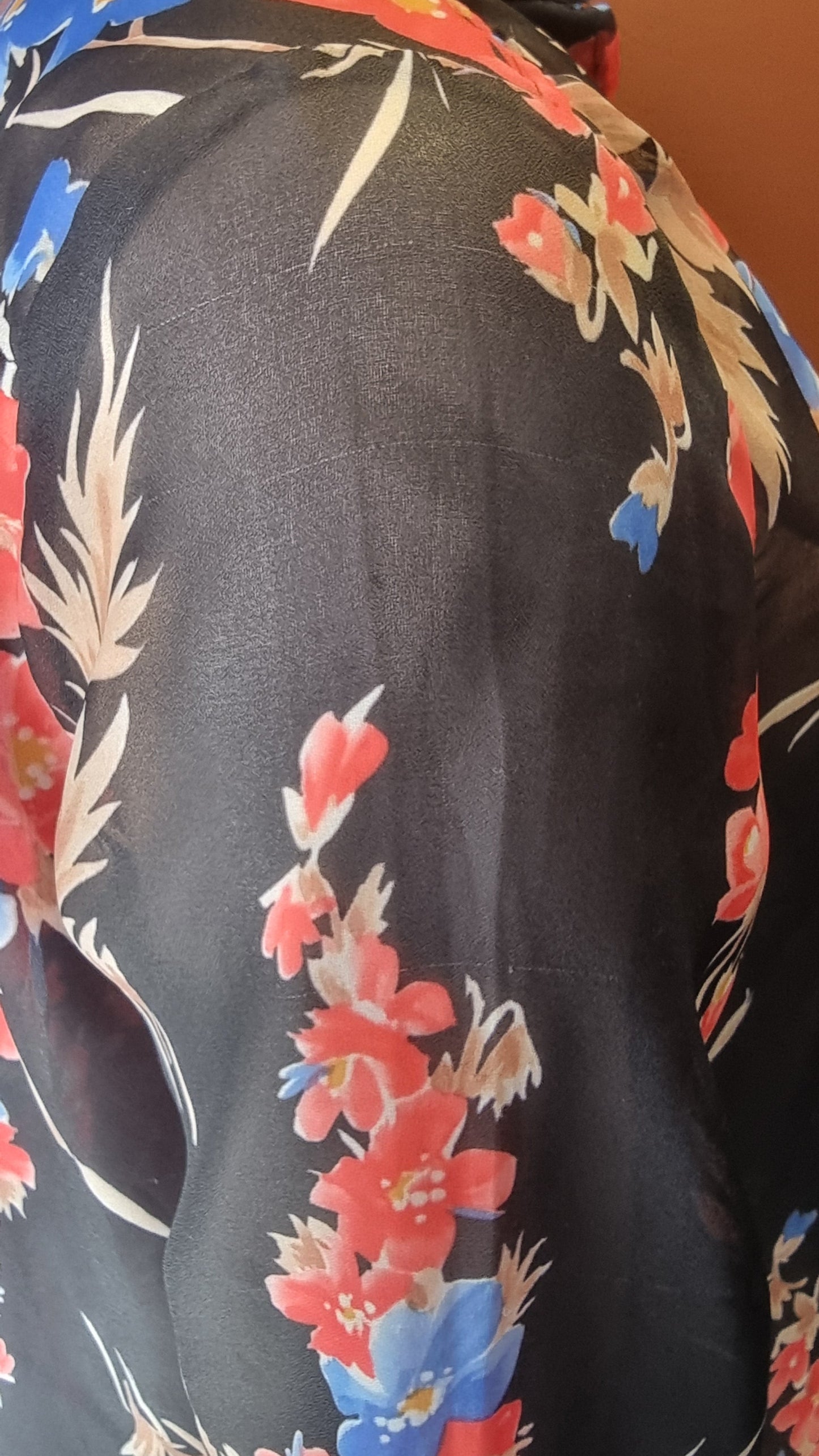 1970's Sheer Floral Blouse