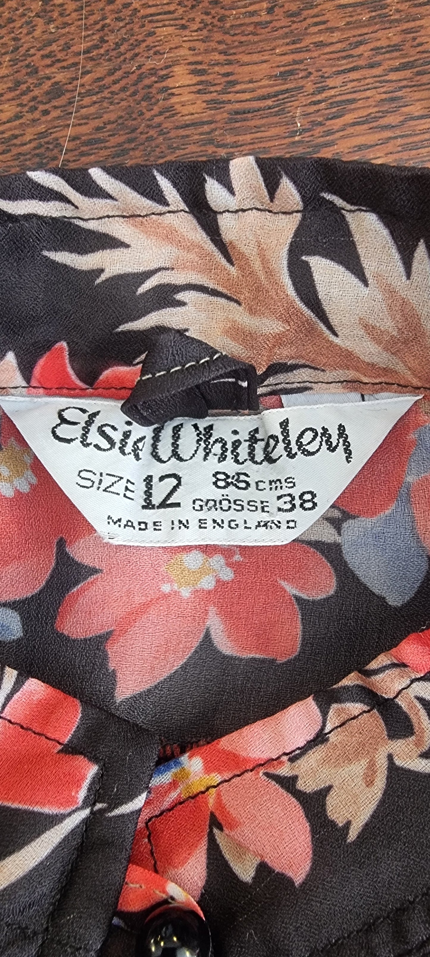 1970's Sheer Floral Blouse