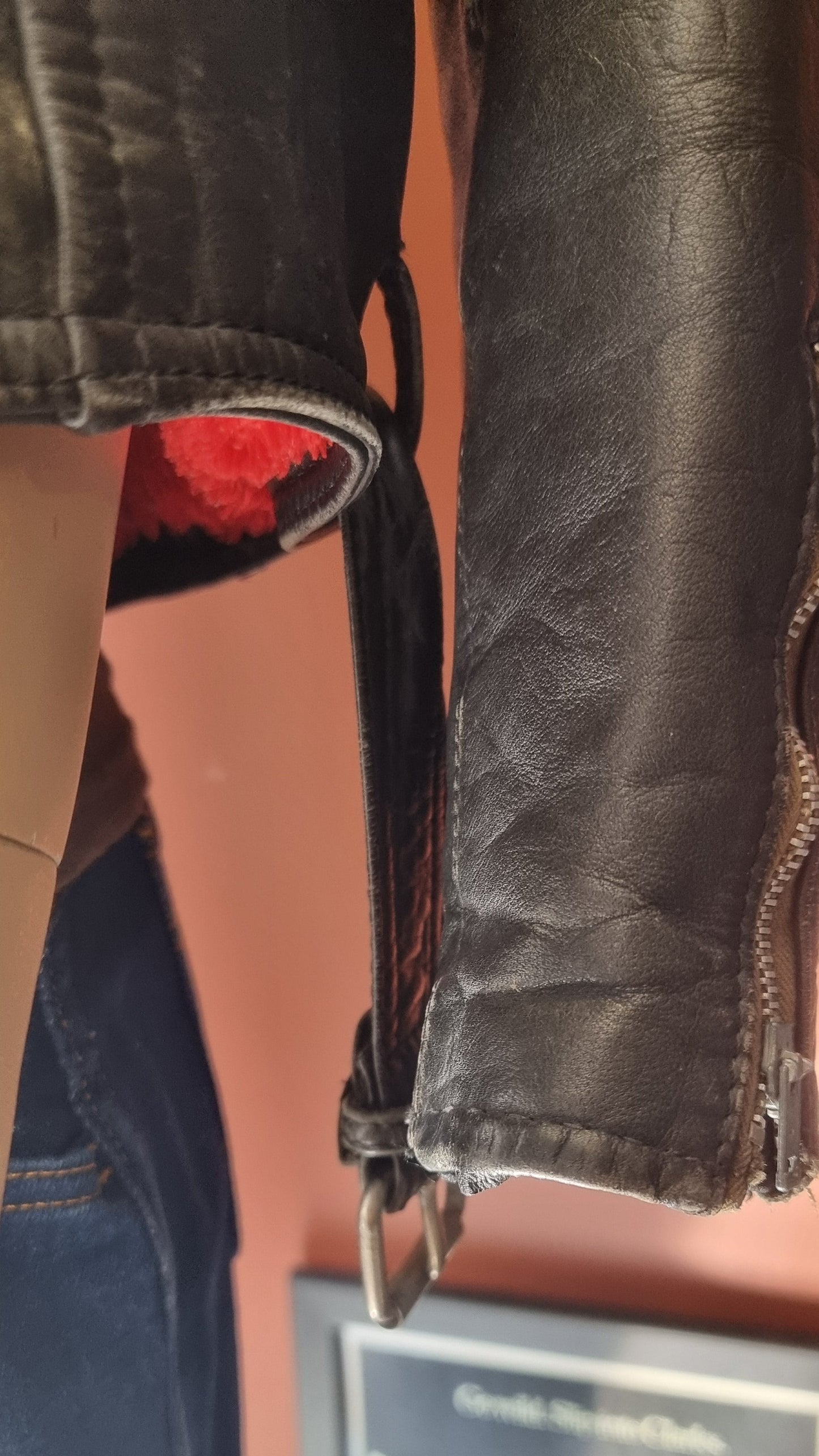 Danish Vintage Leather Cropped Biker Jacket