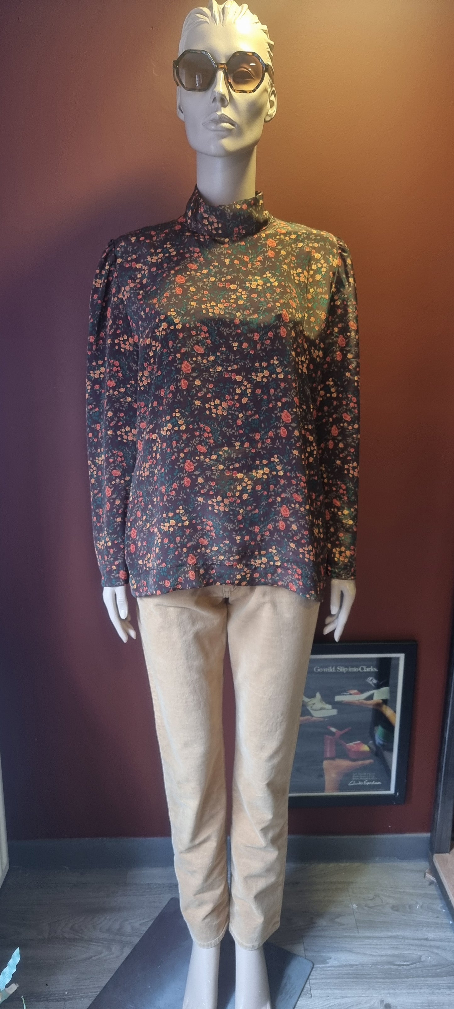 1970's Floral Blouse