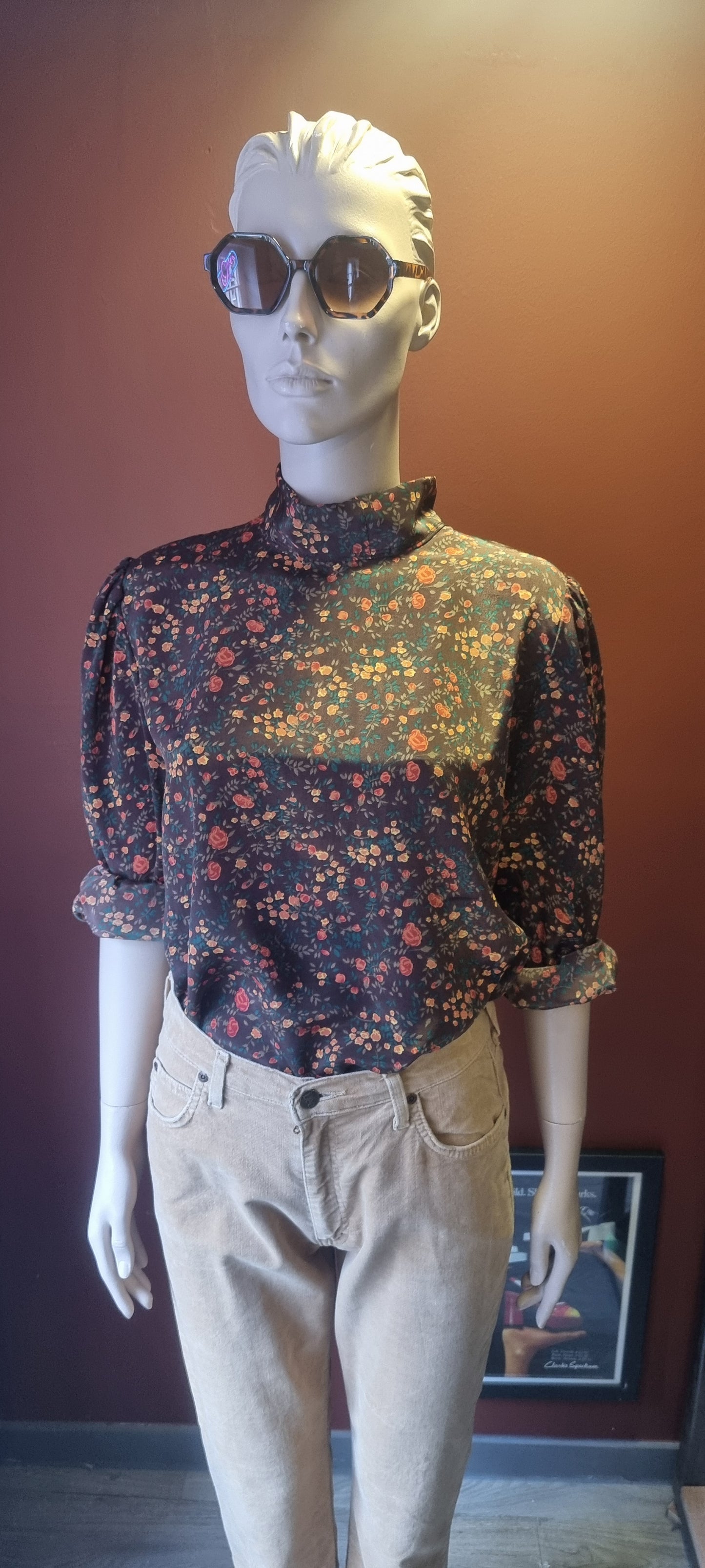 1970's Floral Blouse