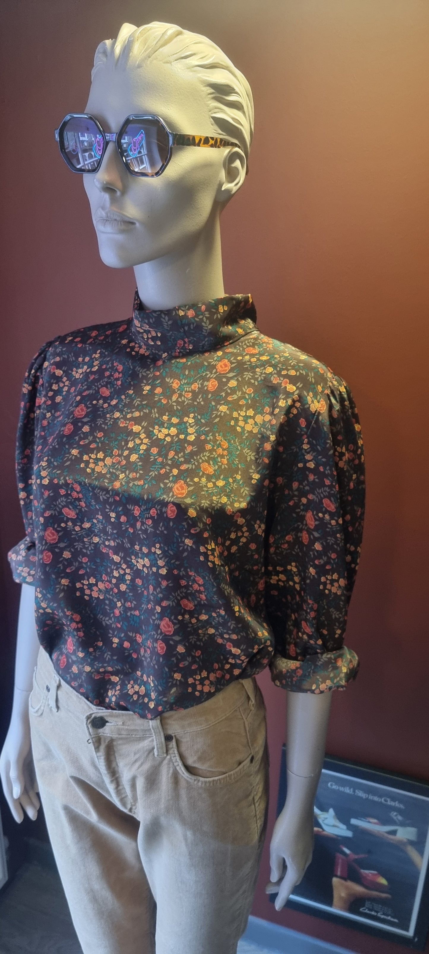 1970's Floral Blouse