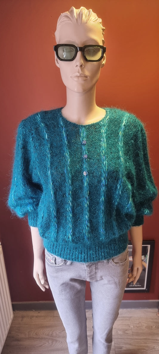 Vintage Teal Knit Jumper