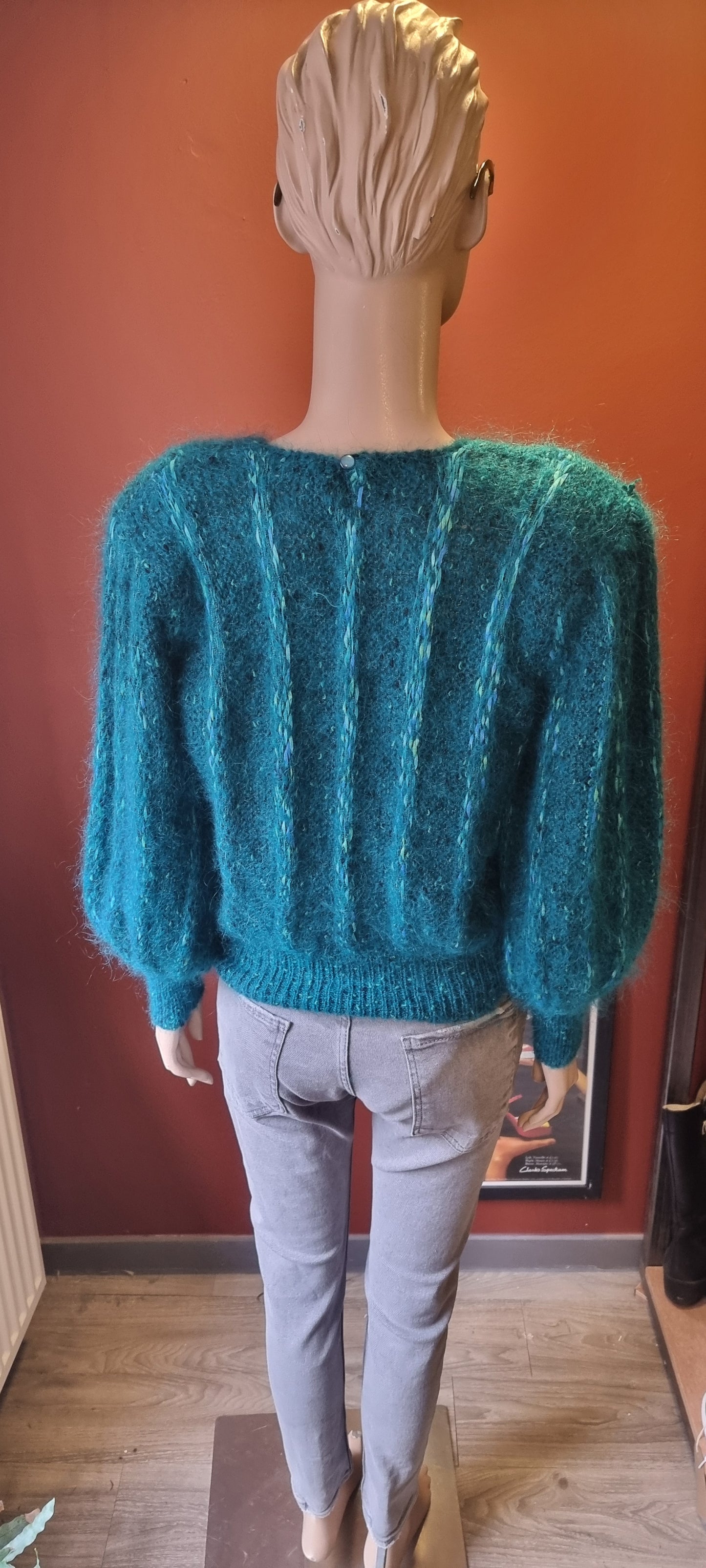 Vintage Teal Knit Jumper