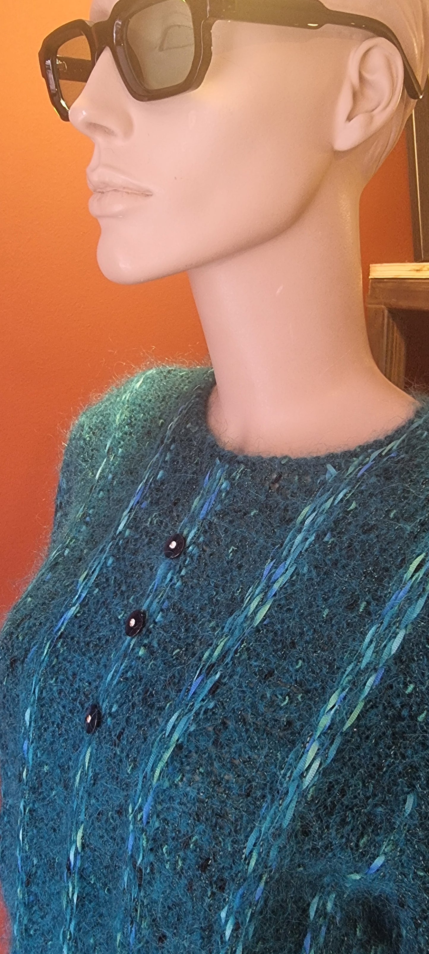 Vintage Teal Knit Jumper