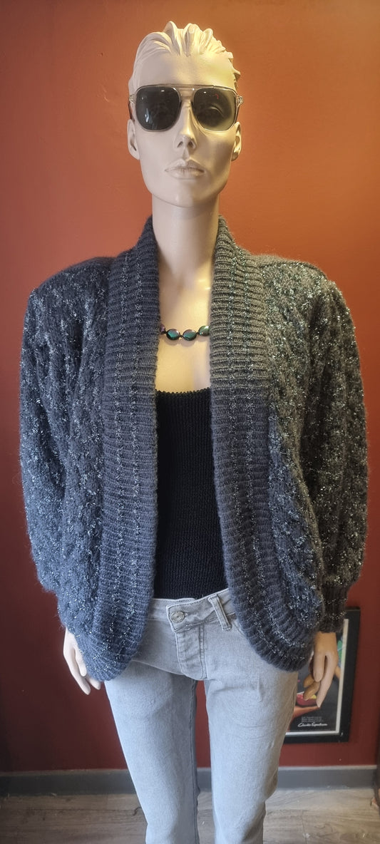 Vintage Grey Mohair Cardigan