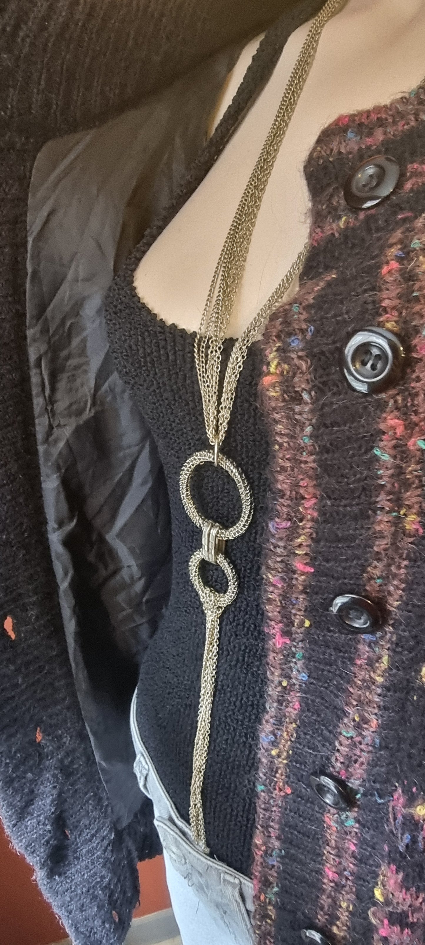 Vintage Mohair Chunky-Knit Cardigan