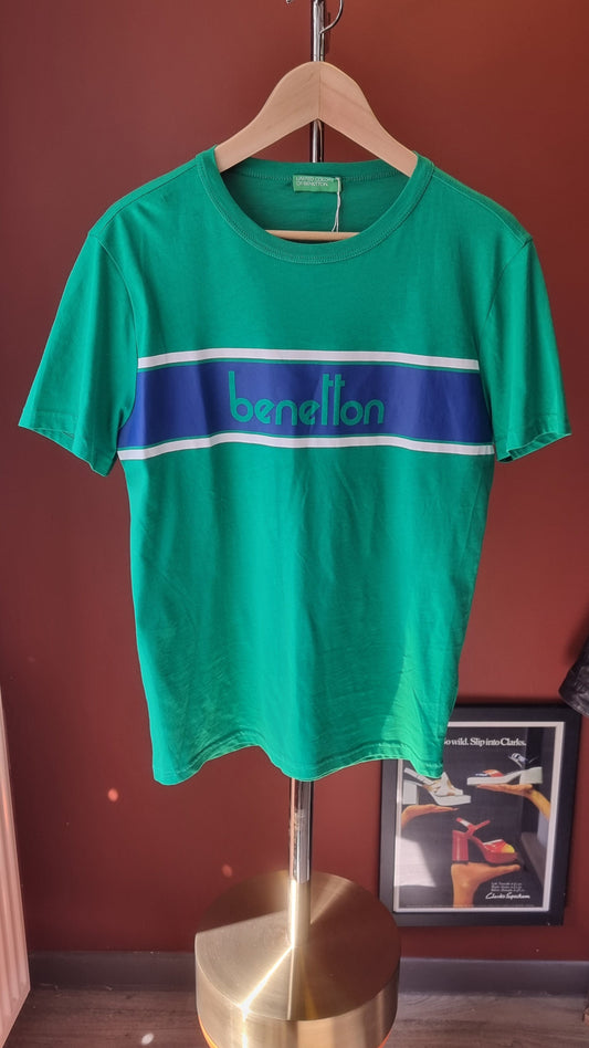 Benetton Green and Blue Tee