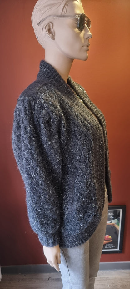 Vintage Grey Mohair Cardigan