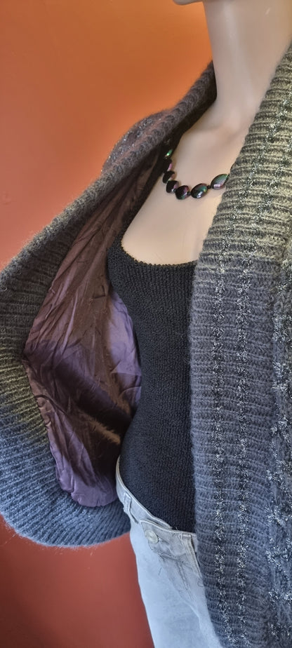 Vintage Grey Mohair Cardigan