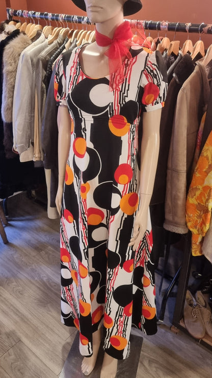 Vintage 60s Mod Maxi Dress
