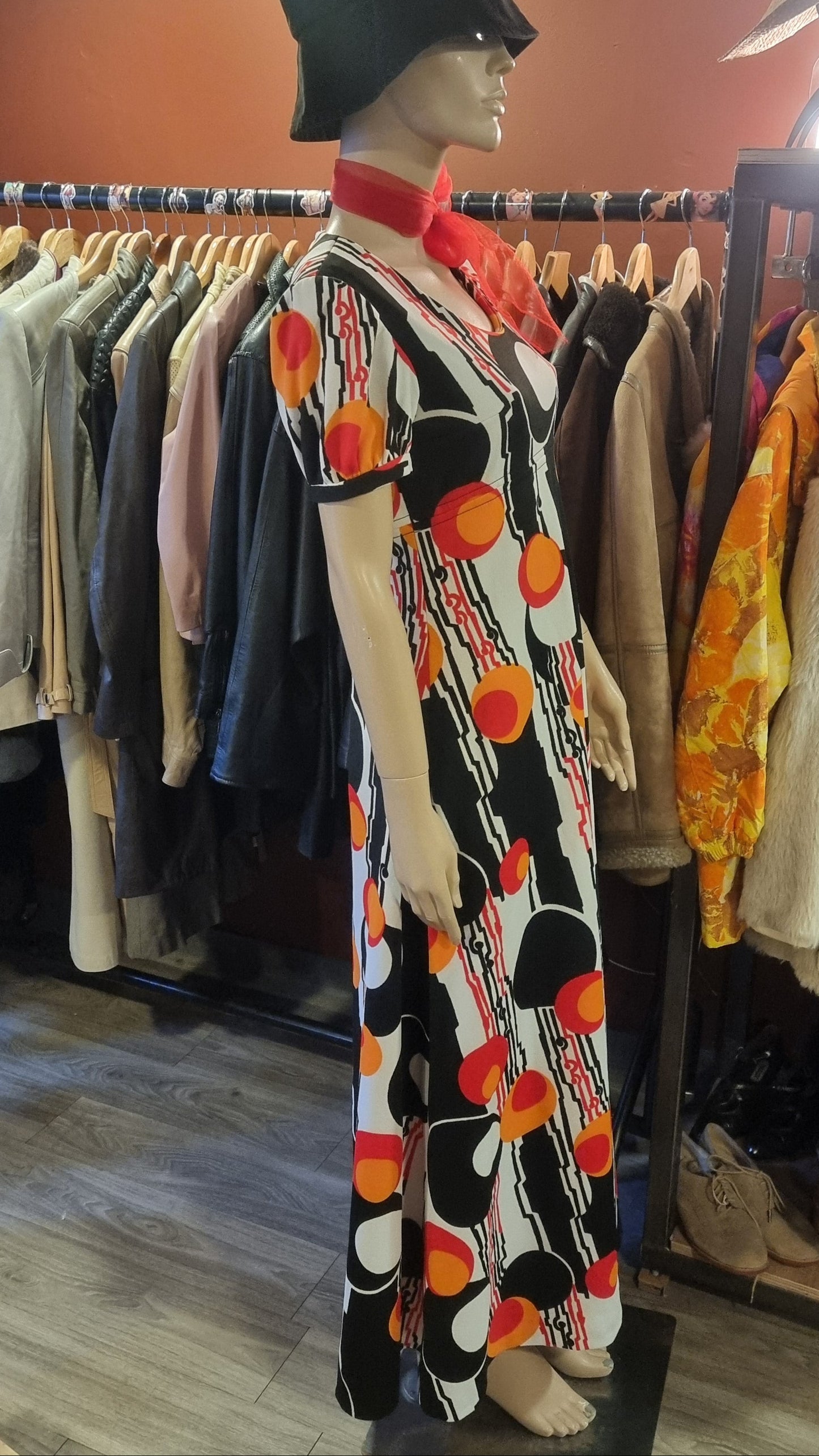 Vintage 60s Mod Maxi Dress