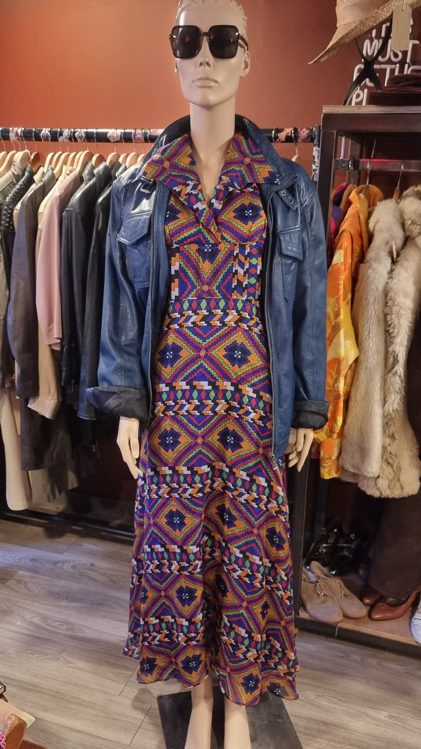 Vintage 70's Halter Maxi Dress